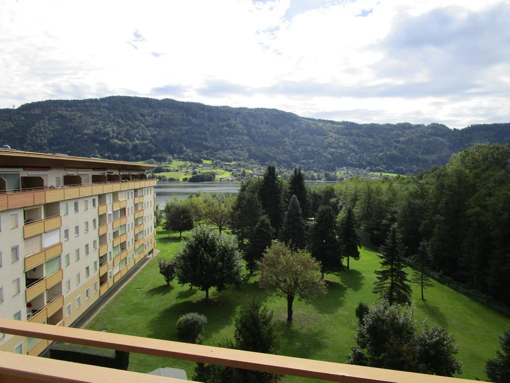 Seeblick Appartement Kaspar direkt am Ossiacher See mit Hallenbad Ski Gerlitzen Haus KMB Bodensdorf Exterior foto